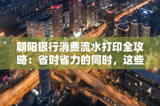 朝阳银行消费流水打印全攻略：省时省力的同时，这些坑别踩！